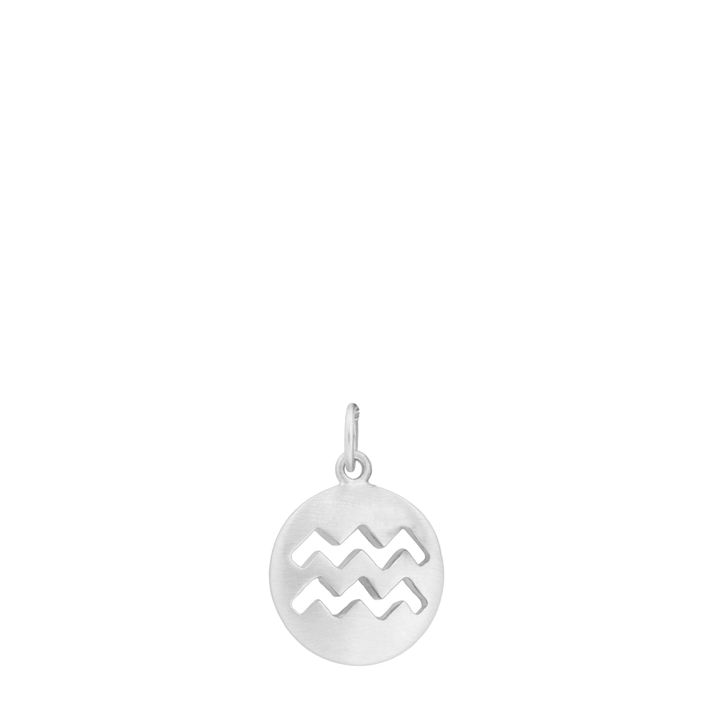 Carelle Aquarius Zodiac Charm Necklace in Sterling Silver